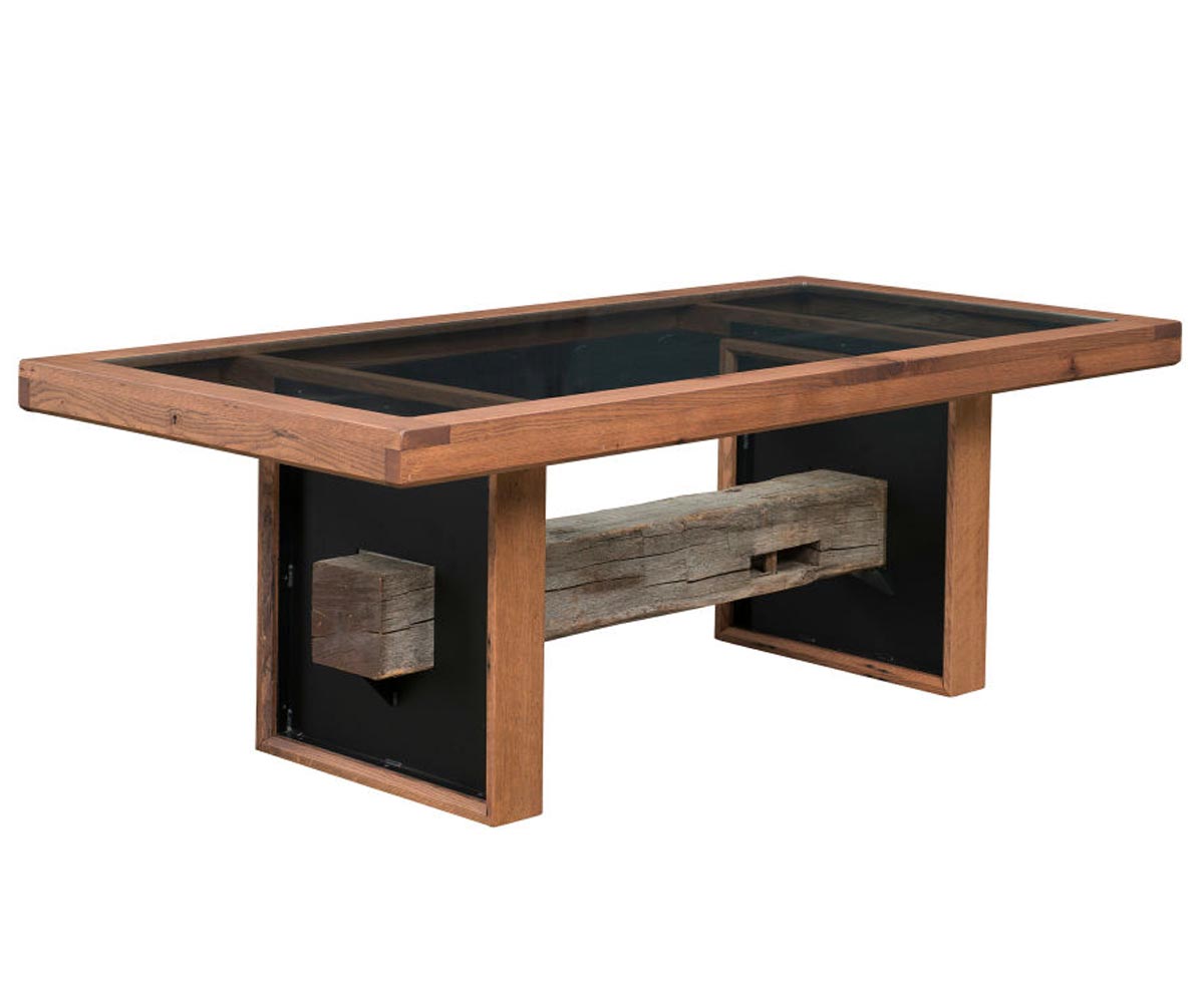 1869 Tempered 1/2" Glass Top Table